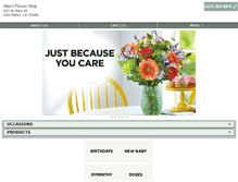 Tablet Screenshot of maesflowershop.net